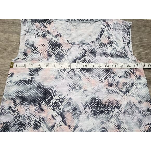 Jessica Simpson Active Multi Color Snake Design Sleeveless Scoop Neck Shirt Top - Picture 5 of 7